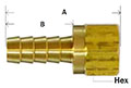 Brass Dual 45-37 Degree Flare Swivel Diagram